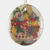 FRUCHT-GLAS KERAMIKORNAMENT (Links)