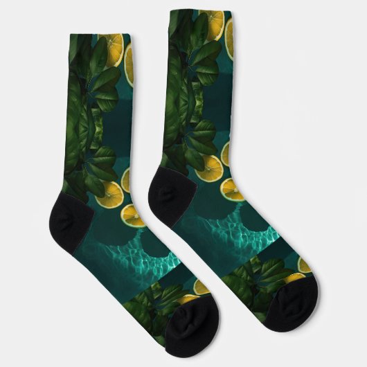 Frucht im Wasser 3D-Styling Socken (Rechts)