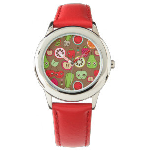 Frucht-Küchen-Muster Armbanduhr