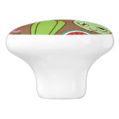 Frucht-Küchen-Muster Keramikknauf (Seitenansicht)