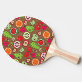 Frucht-Küchen-Muster Tischtennis Schläger (Seitenansicht)