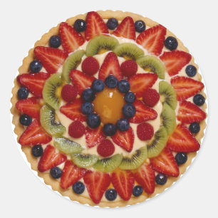 Frucht-Kuchen Runder Aufkleber