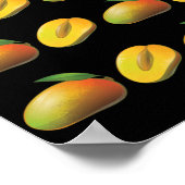Frucht Lover Mango Muster Fruitarian Berry Poster (Ecke)