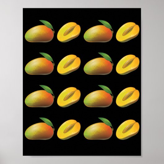 Frucht Lover Mango Muster Fruitarian Berry Poster (Vorne)