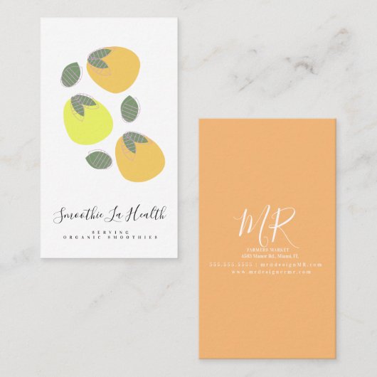 Frucht Mango Juice Bar Visitenkarte (Vorne/Hinten)