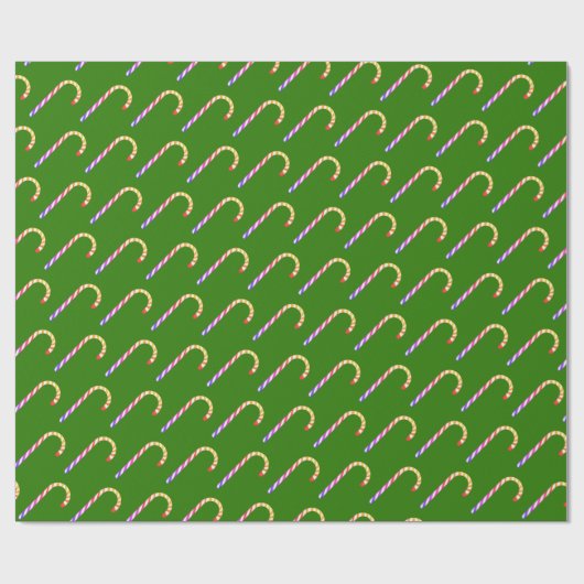 Frucht mehrfarbig Candy Cane Muster Geschenkwrap Geschenkpapier (Flach)
