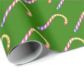 Frucht mehrfarbig Candy Cane Muster Geschenkwrap Geschenkpapier (Rolleneckpunkt)