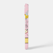 Frucht Memphis Muster Pink iPhone 15 Hülle (Linke Seite)