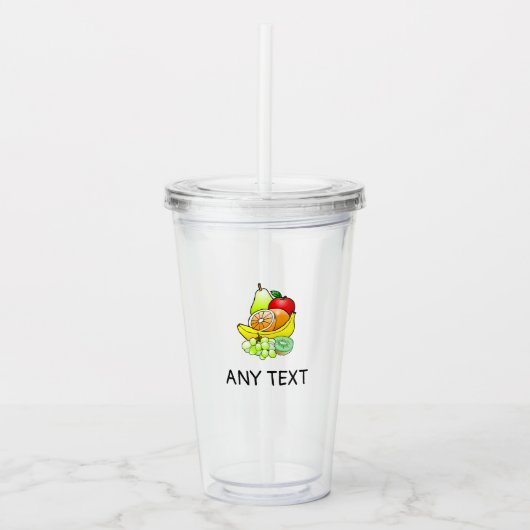 Frucht Mix Acrylic Tumbler Acryltrinkbecher (Vorderseite)