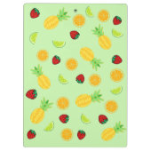 Frucht Mix Orange Strawberry Limon Strawberry Klemmbrett (Rückseite)