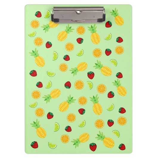 Frucht Mix Orange Strawberry Limon Strawberry Klemmbrett (Vorderseite)