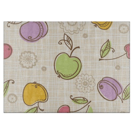 Frucht-Muster Schneidebrett (Vorderseite)