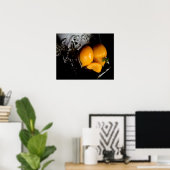 Frucht noch Leben Schwarzes Poster (Heimbüro)
