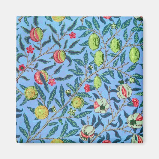 Frucht oder Granatapfel von William Morris Magnet (Vorne)