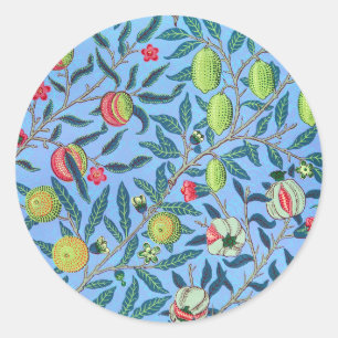 Frucht oder Granatapfel von William Morris Runder Aufkleber