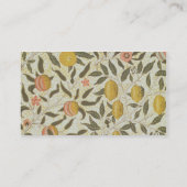 Frucht- oder Granatapfeltapetenentwurf Visitenkarte (Rückseite)