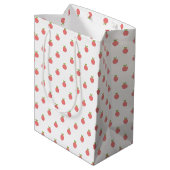 Frucht Polka Dots Mittlere Geschenktasche Geschenktüte (Rückseite Schrägansicht)