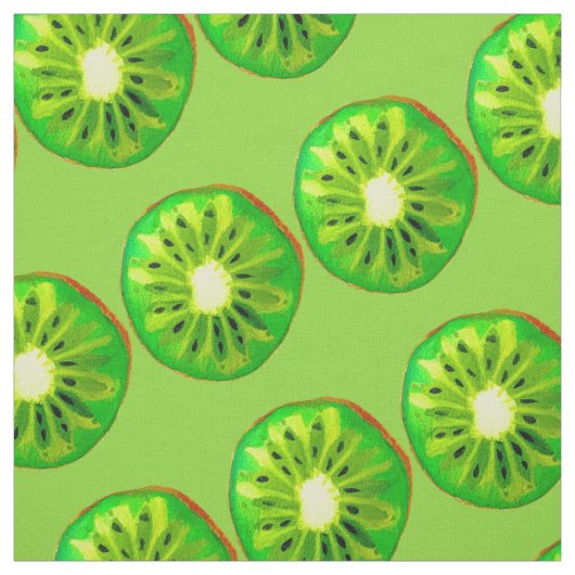 Frucht-Pop-Kunst Kitsch der Kiwi grüner Stoff (Muster)