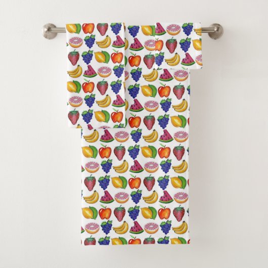 Frucht Print Strawberry Watermelon Banane Badhandtuch Set (Insitu)