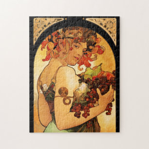 Frucht-Puzzlespiel Alphonse Mucha Puzzle