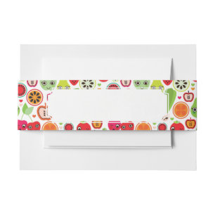 Frucht scherzt Illustrationsapfel Einladungsbanderole