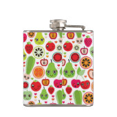 Frucht scherzt Illustrationsapfel Flachmann (Rückseite)