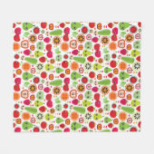 Frucht scherzt Illustrationsapfel Fleecedecke (Vorderseite (Horizontal))