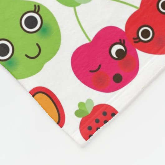 Frucht scherzt Illustrationsapfel Fleecedecke (Ecke)