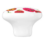 Frucht scherzt Illustrationsapfel Keramikknauf (Seitenansicht)