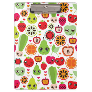 Frucht scherzt Illustrationsapfel Klemmbrett