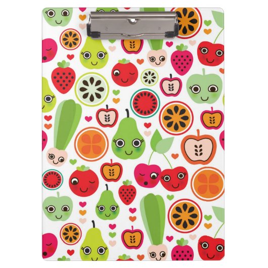 Frucht scherzt Illustrationsapfel Klemmbrett (Vorderseite)