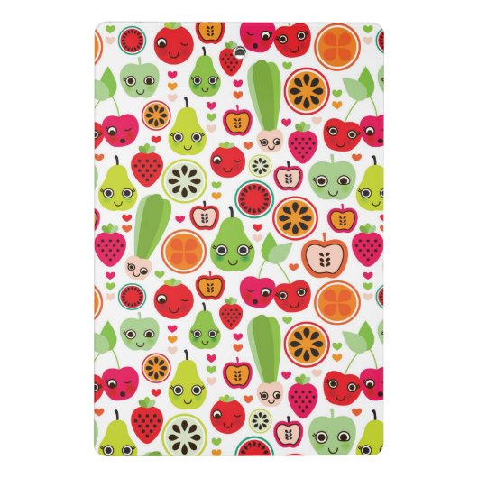 Frucht scherzt Illustrationsapfel Mini Klemmbrett (Rückseite)