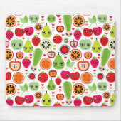 Frucht scherzt Illustrationsapfel Mousepad (Vorne)