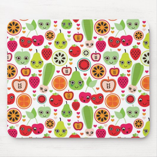 Frucht scherzt Illustrationsapfel Mousepad (Vorne)