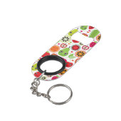 Frucht scherzt Illustrationsapfel Schlüsselanhängerflaschenöffner (Rückseite Schrägansicht)