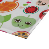 Frucht scherzt Illustrationsapfel Schneidebrett (Ecke)