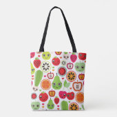 Frucht scherzt Illustrationsapfel Tasche (Rückseite)