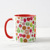 Frucht scherzt Illustrationsapfel Tasse (Links)