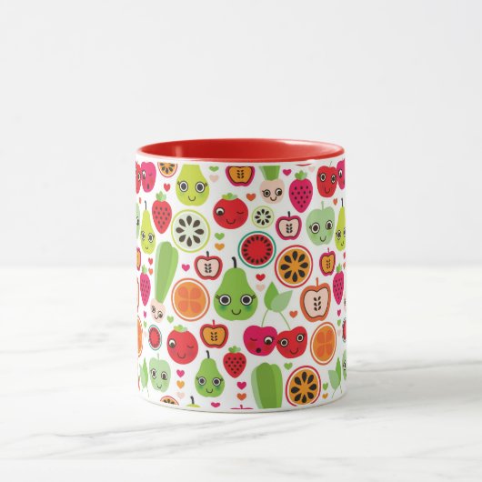 Frucht scherzt Illustrationsapfel Tasse (Zentrum)