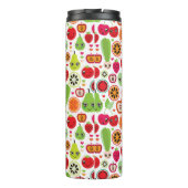Frucht scherzt Illustrationsapfel Thermosbecher (Rückseite)