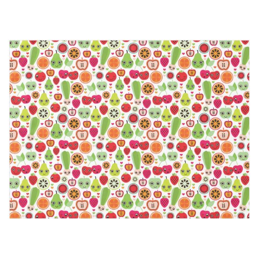 Frucht scherzt Illustrationsapfel Tischdecke (Vorderseite (Horizontal))