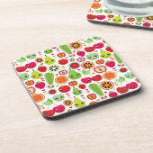 Frucht scherzt Illustrationsapfel Untersetzer (Linke Seite)