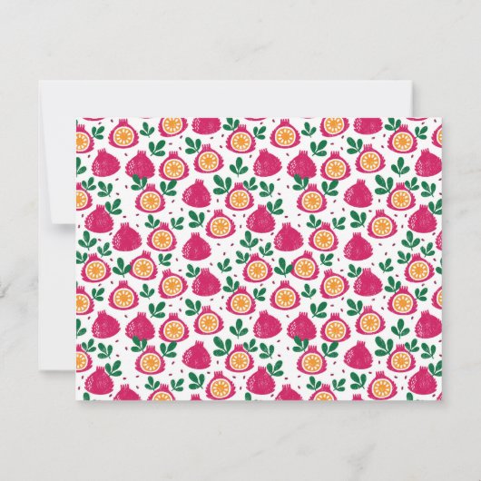 Frucht Stilvolle moderne moderne Note Card Mitteilungskarte (Rückseite)