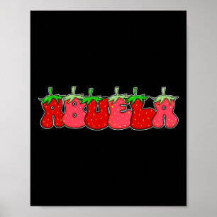 Frucht Strawberry Grandma Abuela Halloween Kostüm Poster