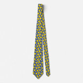 Frucht Summer Yellow & Blue Lemon Neck Tie Krawatte (Vorderseite)