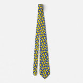 Frucht Summer Yellow & Blue Lemon Neck Tie Krawatte (Rückseite)