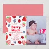 Frucht-Thema 1. Geburtstag Einladung (Vorne/Hinten)