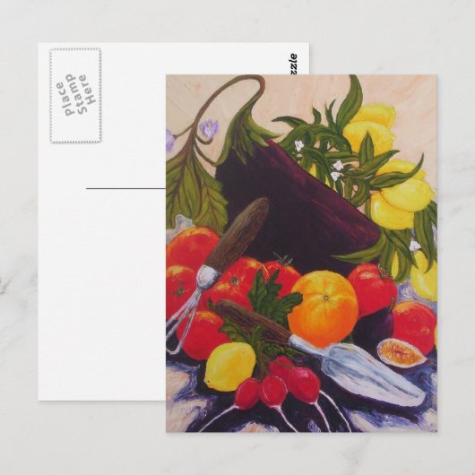 Frucht-u. Gemüse-Gemisch Postkarte (Vorne/Hinten)