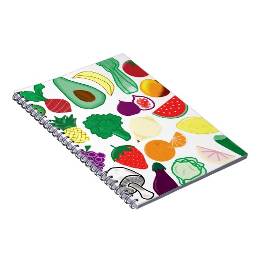 Frucht-u. Gemüse-Notizbuch Notizblock (Rechte Seite)