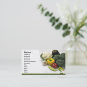 Frucht u. Gemüse Visitenkarte (Stehend Vorderseite)